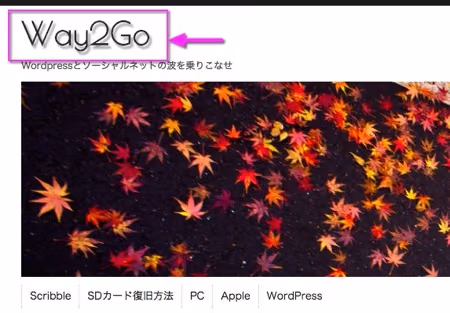 Blog header text